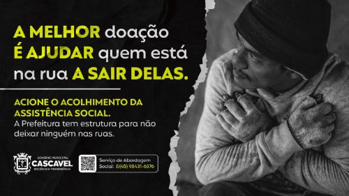 Saiba como ajudar pessoas em situação de rua em Cascavel