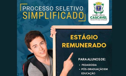 Educação: Estão abertas as inscrições para PSS de estágio