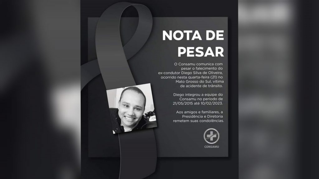 Consamu divulga nota de pesar e lamenta morte de Diego Silva de Oliveira Consamu divulga nota de pesar e lamenta morte de Diego Silva de Oliveira