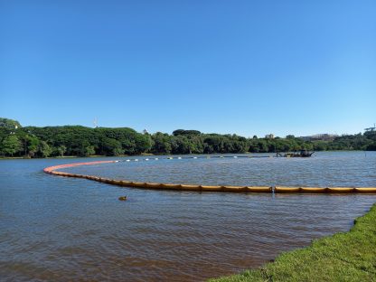 Dragagem no Lago Municipal de Cascavel alcança potência máxima