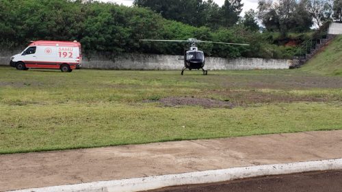 Aeromédico pousa em Cascavel trazendo vítima em estado grave