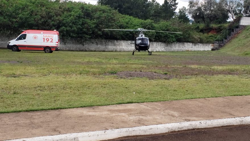 Aeromédico pousa em Cascavel trazendo vítima em estado grave