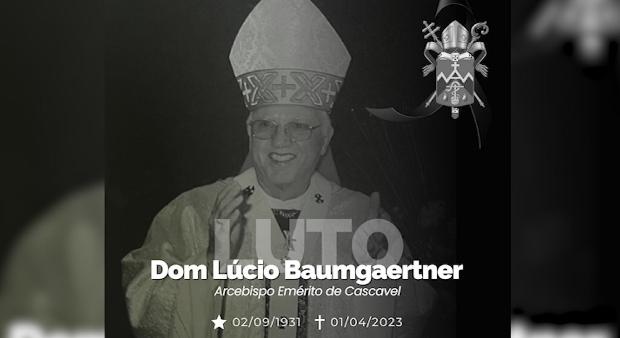 Morre Dom Lúcio Ignácio Baumgaertner, arcebispo emérito de Cascavel Imagem referente a Morre Dom Lúcio Ignácio Baumgaertner, arcebispo emérito de Cascavel