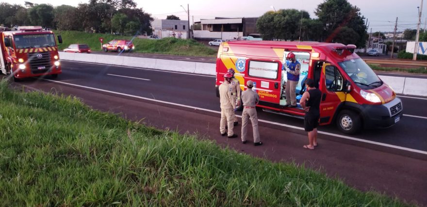 Homem fica ferido ao ser atropelado na BR-467 em Cascavel
