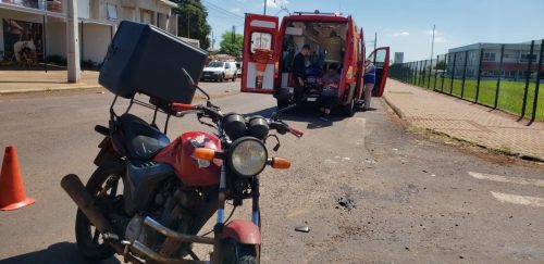 Homem fica ferido após colisão entre motos no Florais do Paraná