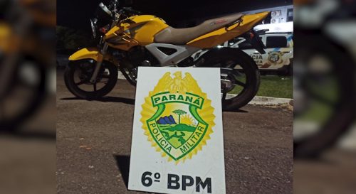 Honda Twister com alerta de roubo é recuperada no Jardim Colmeia