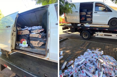 Motorista empreende fuga, atropela policial e foge; Carga de cigarros é apreendida e encaminhada à RF de Cascavel