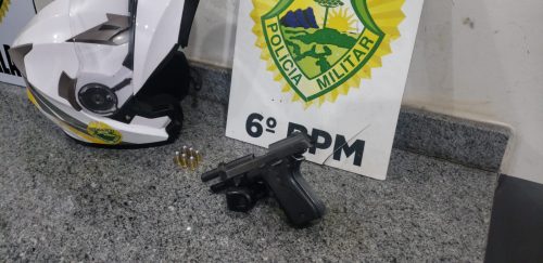Motociclista é detido com pistola calibre 380 na cintura