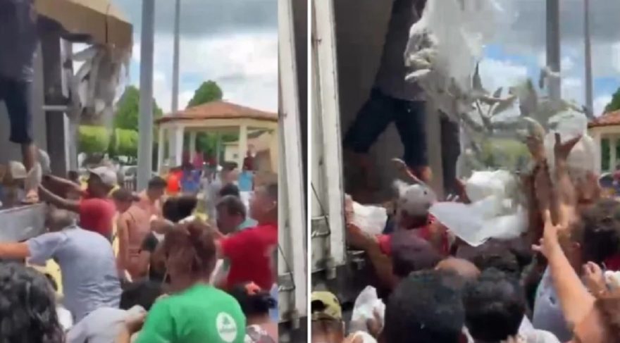 ‘Humilhação’: Servidor jogar peixes em moradores em ação de Semana Santa