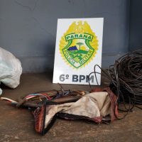 Imagem referente a Homem é detido pela PM acusado de realizar furto de fios