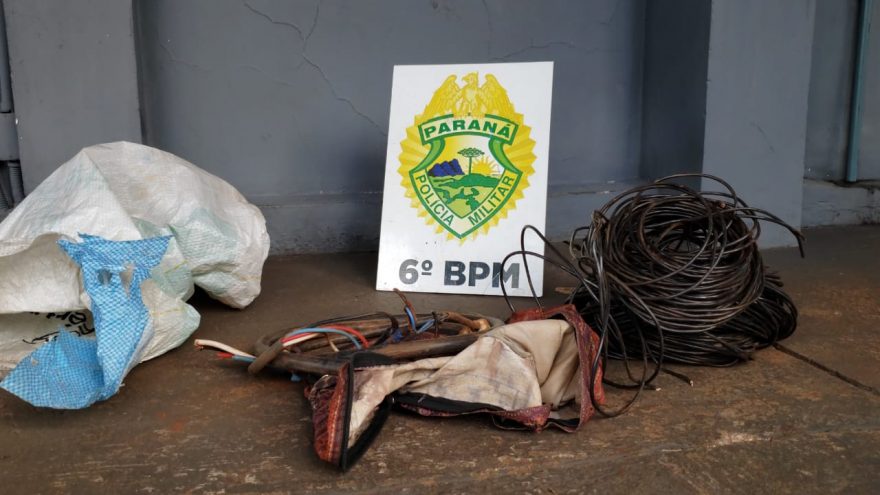 Homem é detido pela PM acusado de realizar furto de fios