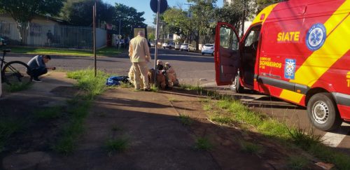 Colisão traseira deixa motociclista ferido no Jardim Gramado