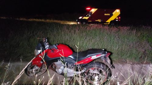 Motociclista fica ferido ao sofrer queda na rodovia BR-163