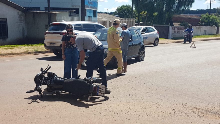 Jovem de 21 anos fica ferido em acidente no Bairro Cascavel Velho