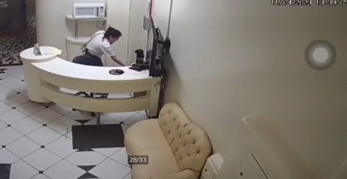 Câmera registra furto de celular no Centro