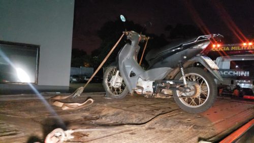Honda Biz com alerta de furto é recuperada pela PM no centro da cidade