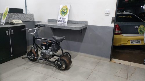 Motocicleta elétrica com registro de furto é recuperada pela Choque