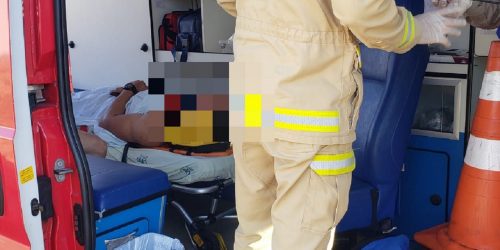 Homem fica ferido ao bater a cabeça na borda de uma piscina