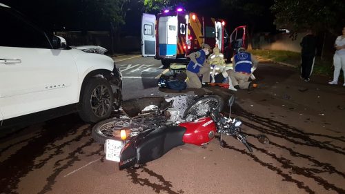 Motociclista fica ferido em acidente no Santo Onofre