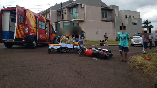 Jovem de 19 anos fica ferido em acidente de trânsito no Santo Inácio