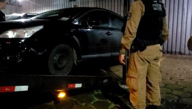 Imagem referente a PM apreende Citröen C4 usado em tentativa de homicídio no Cascavel Velho