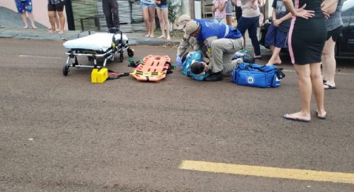 Acidente deixa motociclista ferido na rua Expresso Norte