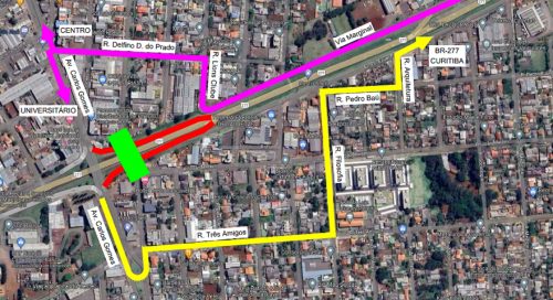 Obras na Av. Carlos Gomes: confira como será feito o desvio do trânsito na segunda-feira (24)