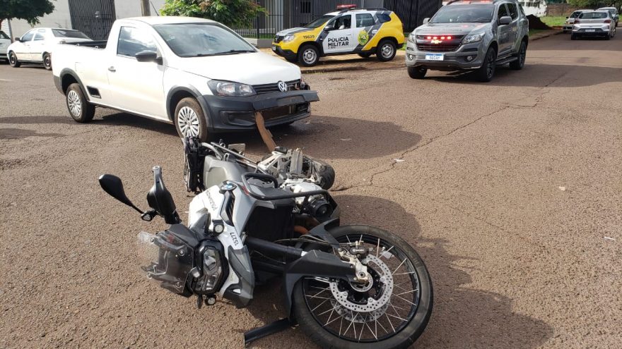 Policial Militar fica ferido após colisão de trânsito no Pioneiros Catarinenses
