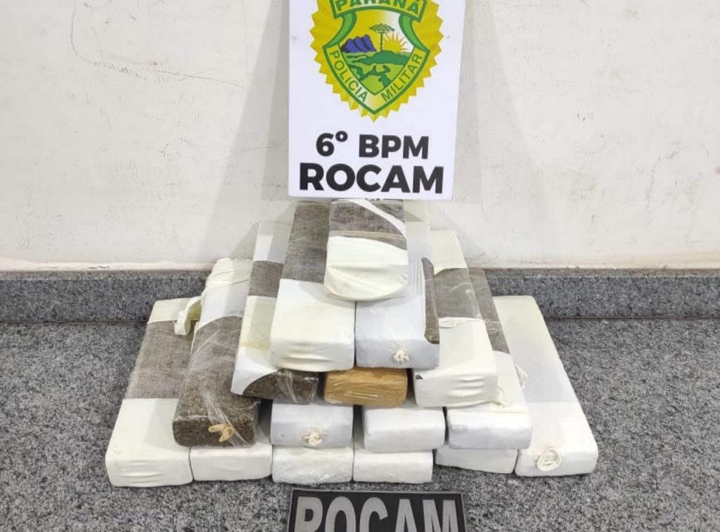 Rocam apreende 13 kg de maconha em bagagem de passageiro de ônibus, em Céu Azul