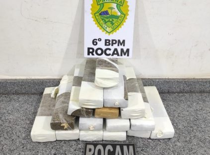Rocam apreende 13 kg de maconha em bagagem de passageiro de ônibus, em Céu Azul Imagem referente a Rocam apreende 13 kg de maconha em bagagem de passageiro de ônibus, em Céu Azul