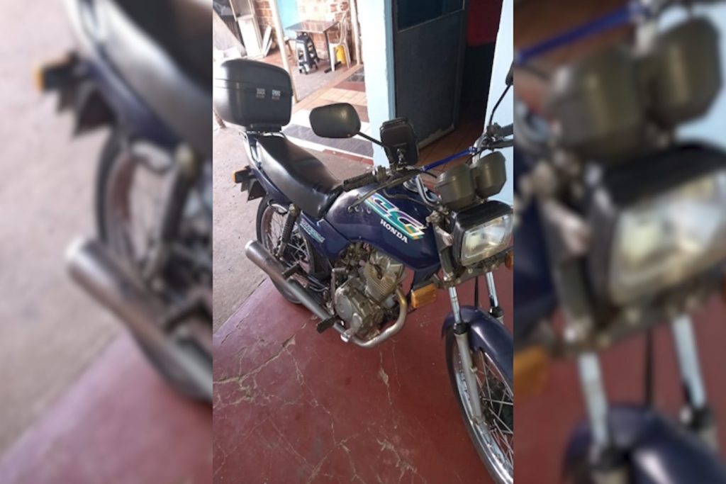 Moto CG 125 placa AHE 5B55 foi furtada no Cancelli