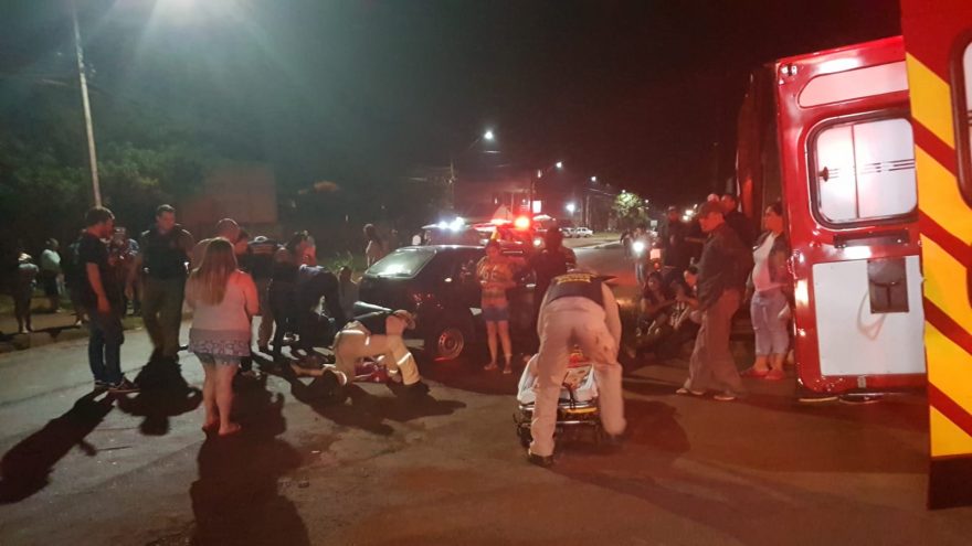 Grave acidente na Avenida Piquiri deixa quatro pessoas feridas