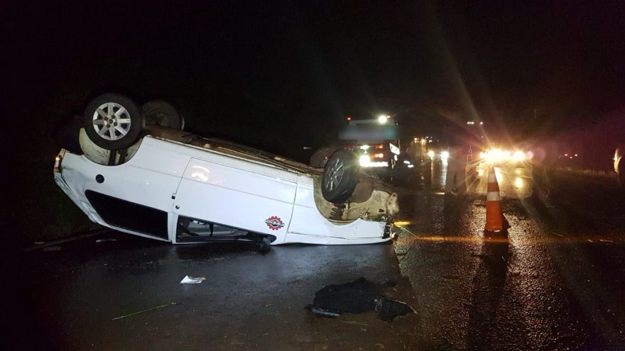 Acidente e capotamento são registrados na BR-467 no Contorno Oeste