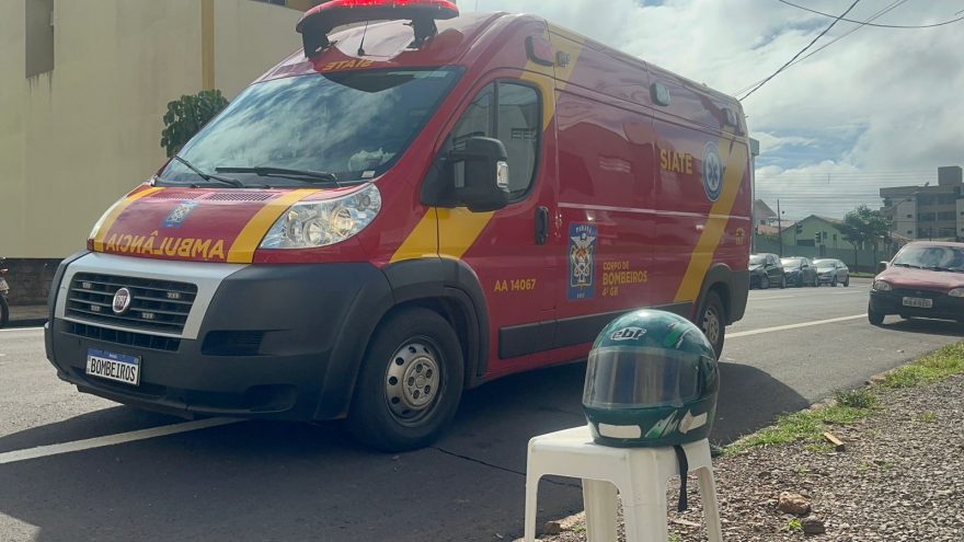 Motociclista fica ferido em acidente no São Cristóvão
