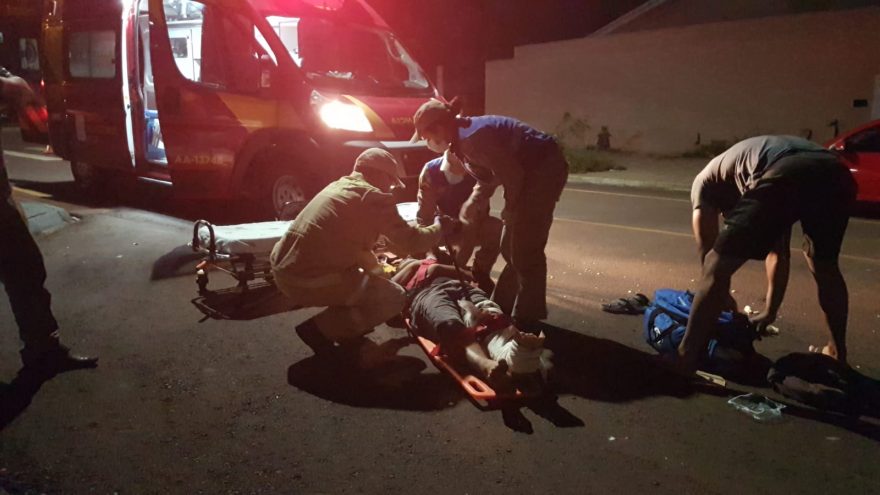 Tenente dos Bombeiros se envolve em acidente no Presidente; ciclista ficou ferido
