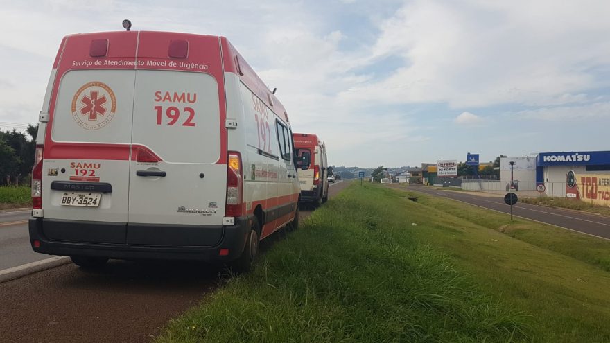Equipes do Samu prestam atendimentos a homem na rodovia BR-277