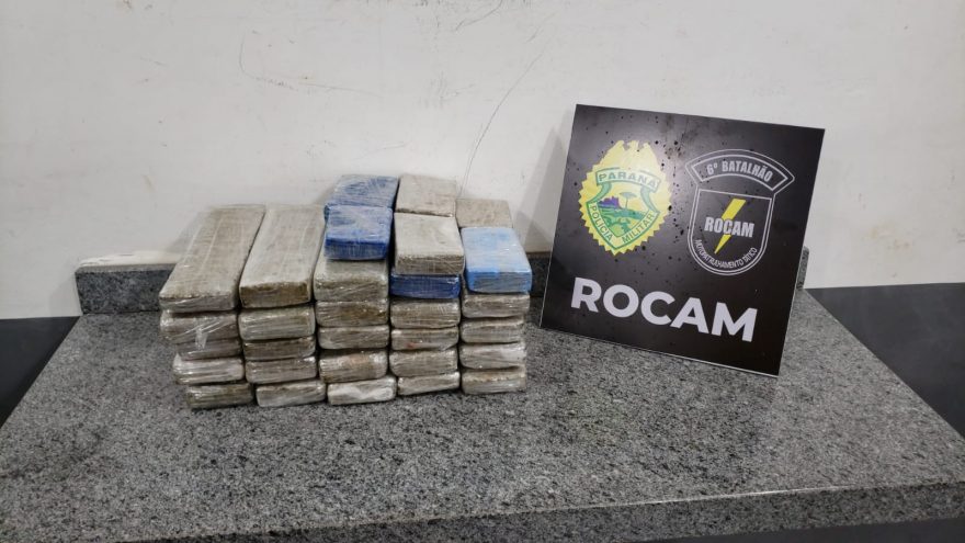 Fiscalização da Rocam na Rodoviária resulta na apreensão de 17 kg de maconha