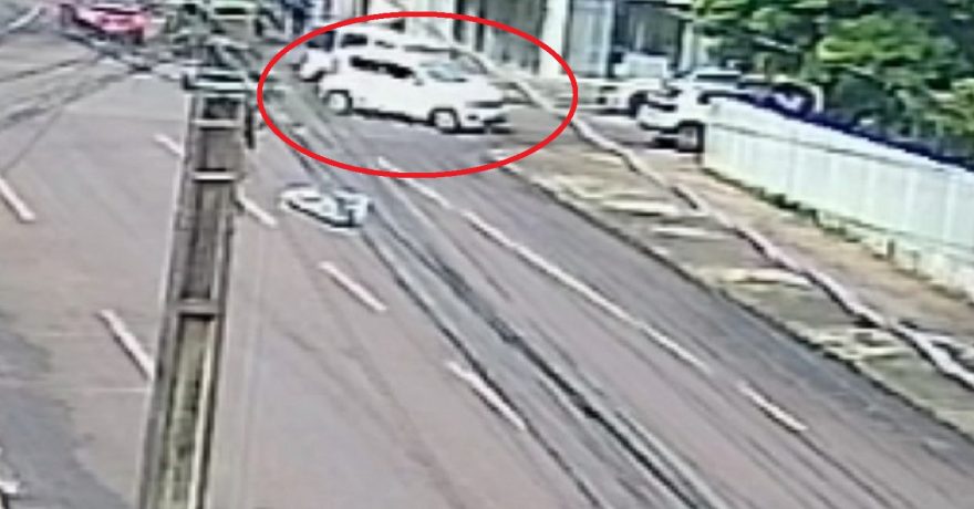 Após conversão errada, colisão de trânsito é registrada no Centro