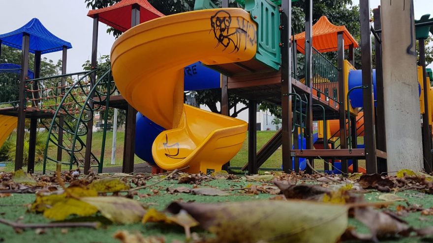 Parquinho do Ginásio da Neva é vandalizado