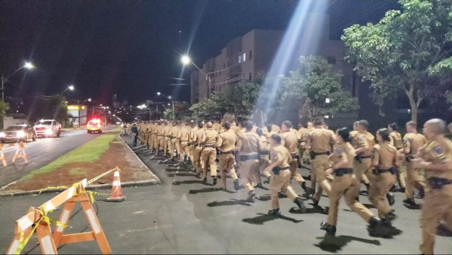 Alunos da PM realizam corrida de integração em Cascavel