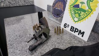 Policia apreende veiculo e arma utilizados por piratas do asfalto em assalto na BR-277