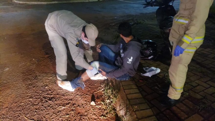 Motociclista fica ferido após acidente de trânsito no Alto Alegre