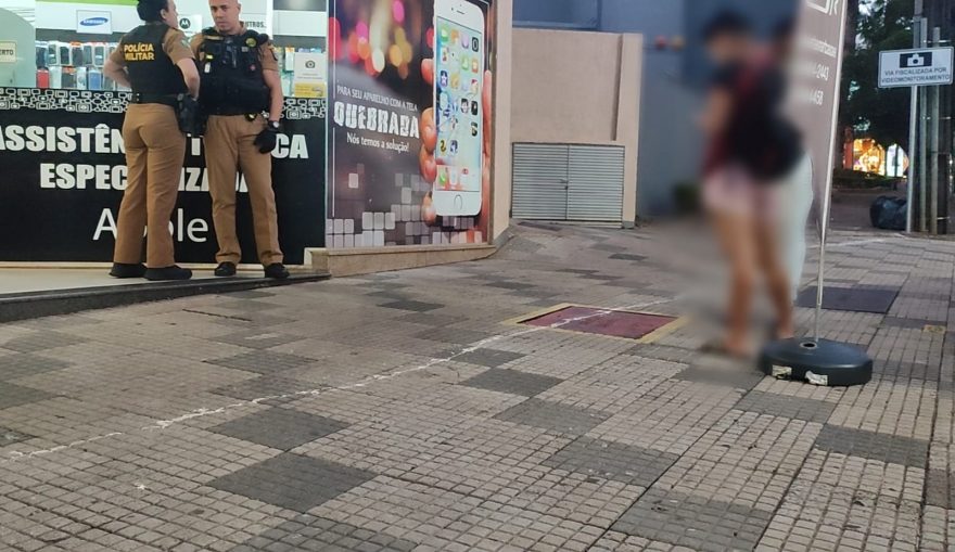 PM atende ocorrência de violência doméstica no Centro