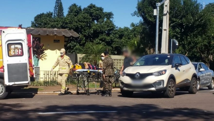 Mulher fica ferida em colisão de trânsito na Área Militar