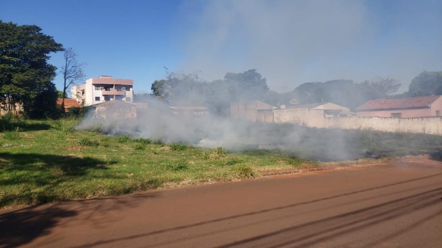 Incêndio atinge área de vegetação no Bairro Coqueiral