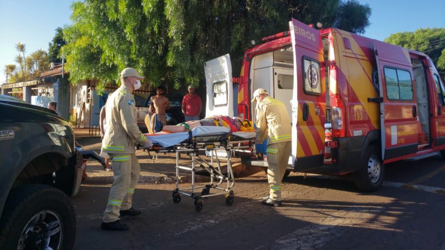 Mulher fica ferida em acidente no Jardim Veneza
