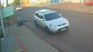 Vídeo mostra colisão entre Vera Cruz e moto na Rua Rio da Paz