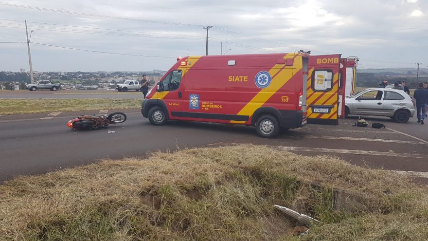 Motociclista sofre fraturas e fica inconsciente após acidente na BR-467 em Cascavel