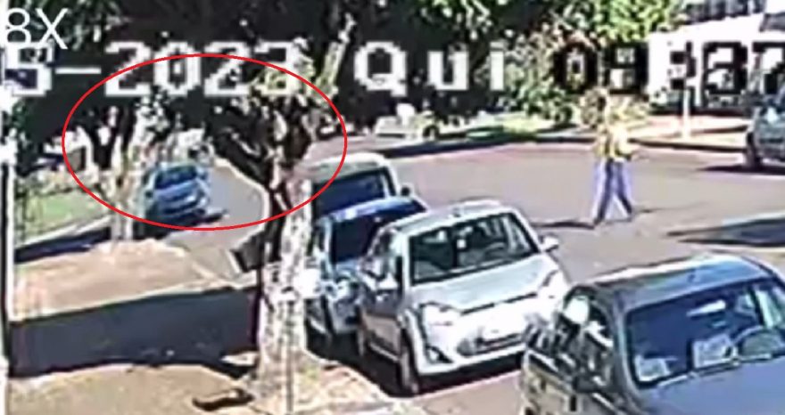 Câmera registra acidente que deixou motociclista ferido no São Cristóvão