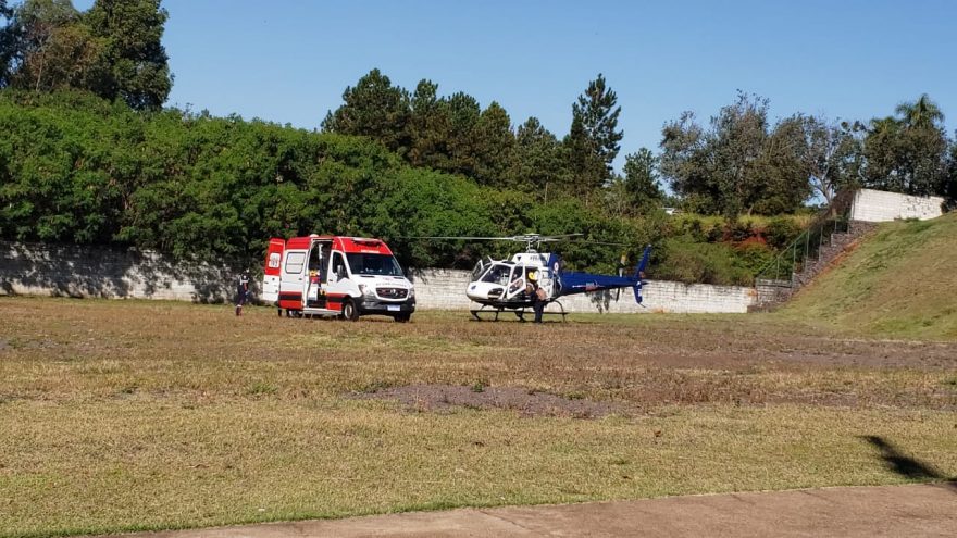 Com urgência, bebê de 11 meses é trazido de helicóptero a Cascavel